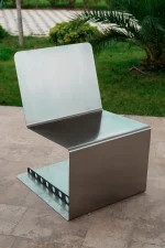 Inoxia Armchair - Stainless Steel Lounge Chair - Image 3