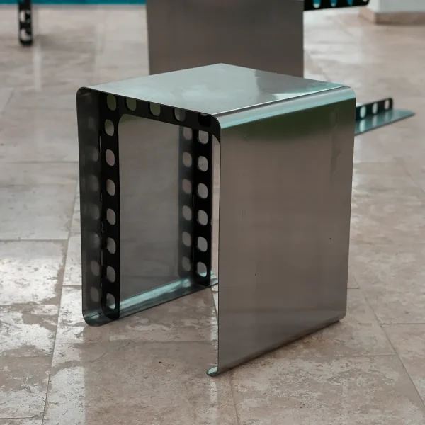 Inoxia Ottoman - Stainless Steel Stool