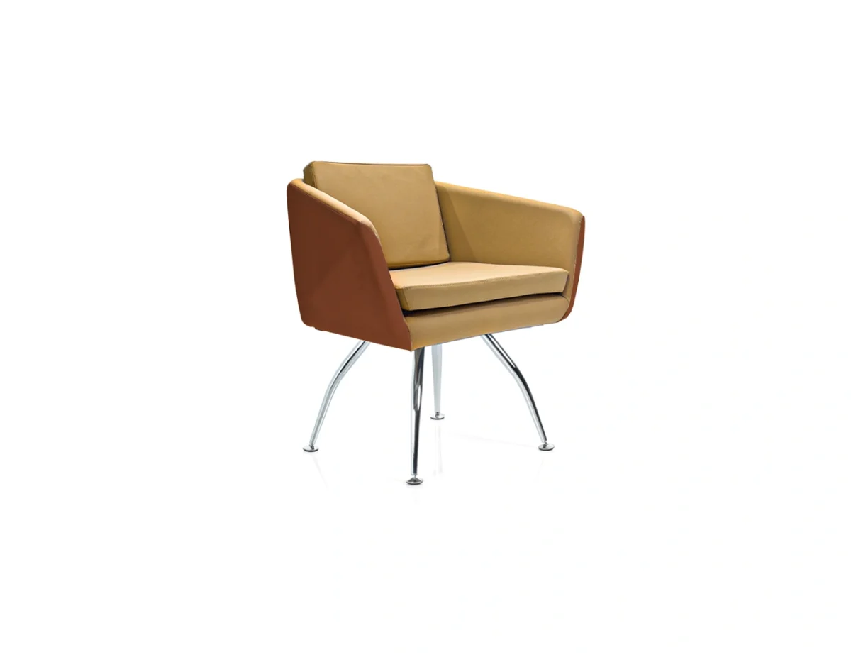 Alliance parfaite de robustesse industrielle et de style contemporain, la chaise de bureau Koda, avec son piètement haut de gamme et son revêtement spécialement conçu, offre un confort optimal pour tout espace de travail moderne ou bureau de direction.