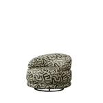 Lara Armchair: Spin in style with our geometric masterpiece. The perfect blend of retro patterns and modern comfort.