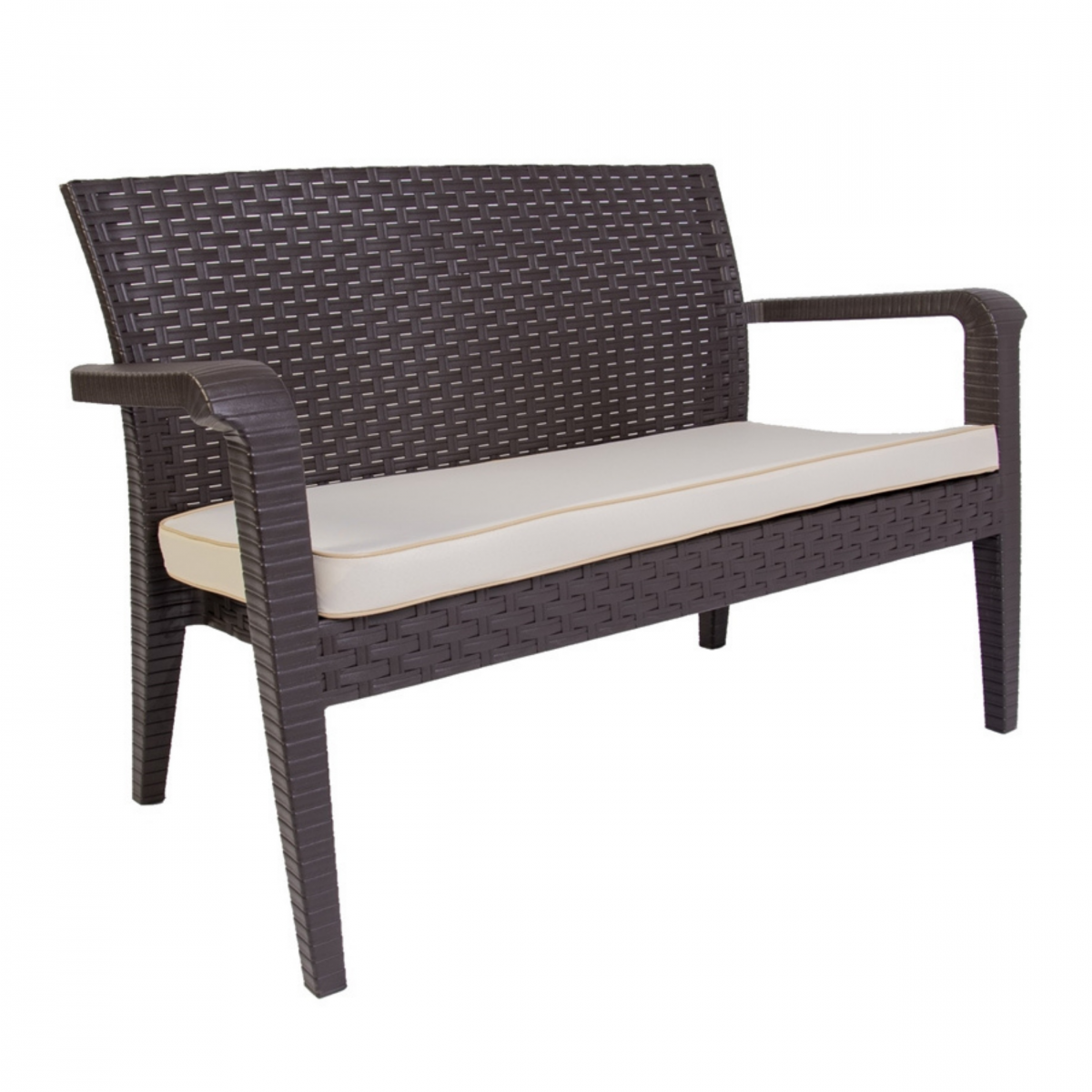 Lingus Lounge Sofa 2 Seater Brown Outdoor Balcony Garden Restaurant Cafe