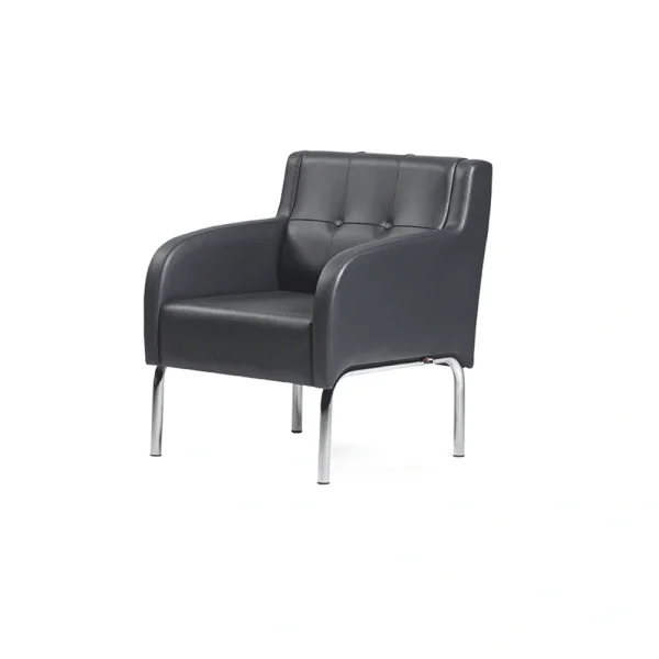 A compact force of elegance. The Logic Office Armchair, with its upholstery and legs, offers a high-level executive feel, making it the perfect choice for modern office rooms and reception areas.