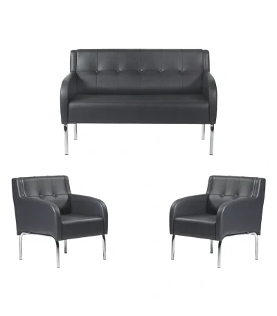 Rational design meets executive style. The Logic Office Sofa Set, with its elegant backrest and legs, offers a professional and durable seating solution for modern offices and waiting areas.