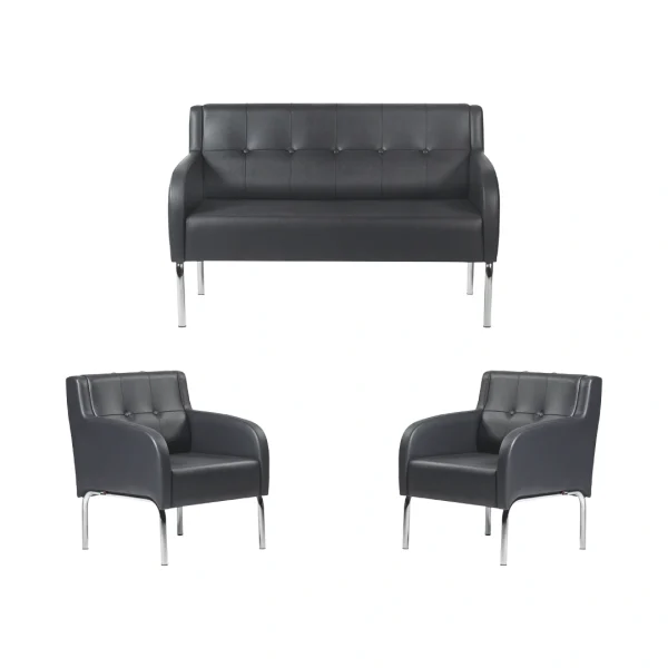 Rational design meets executive style. The Logic Office Sofa Set, with its elegant backrest and legs, offers a professional and durable seating solution for modern offices and waiting areas.