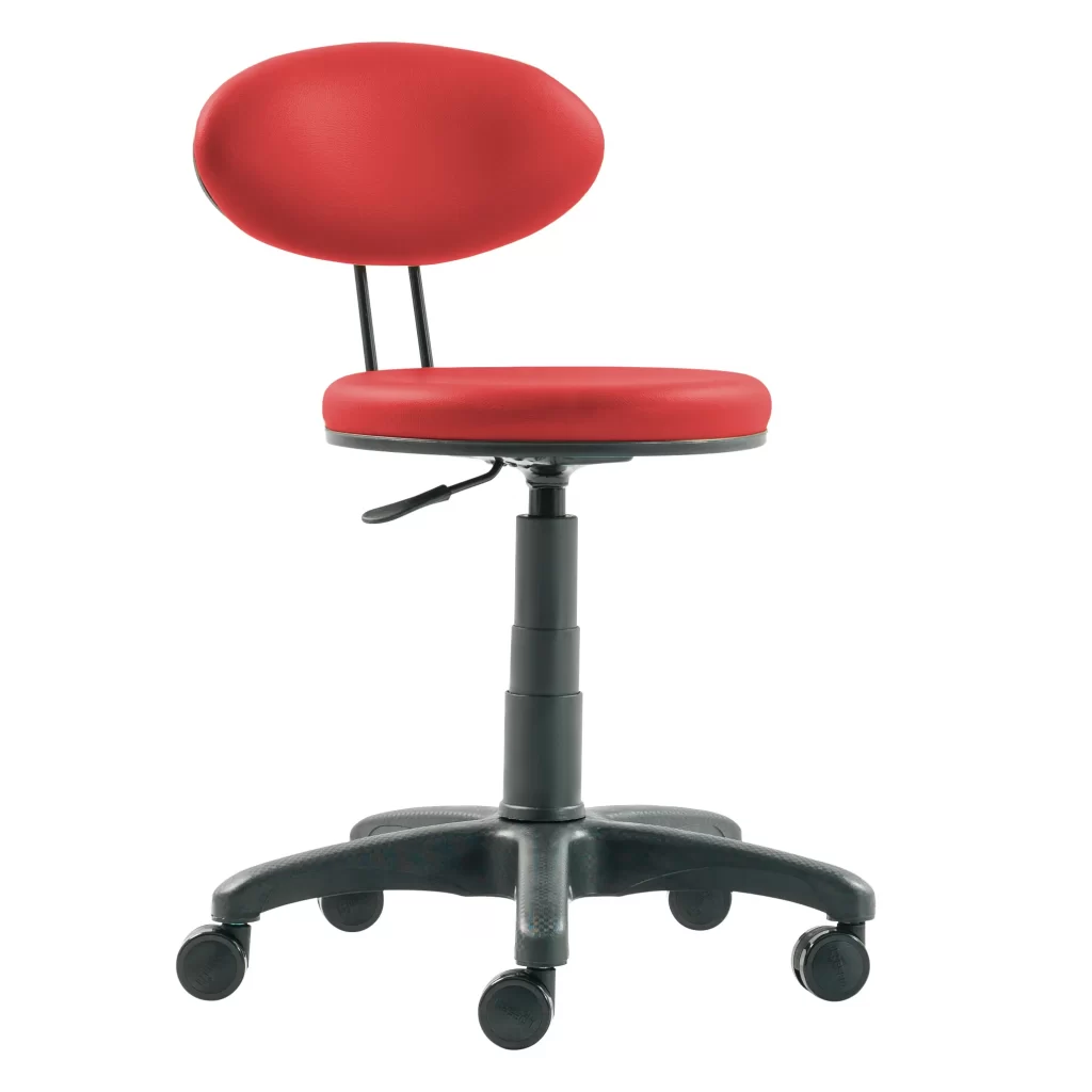 Lova P BR Office Stool Plastic Legs and Backrest