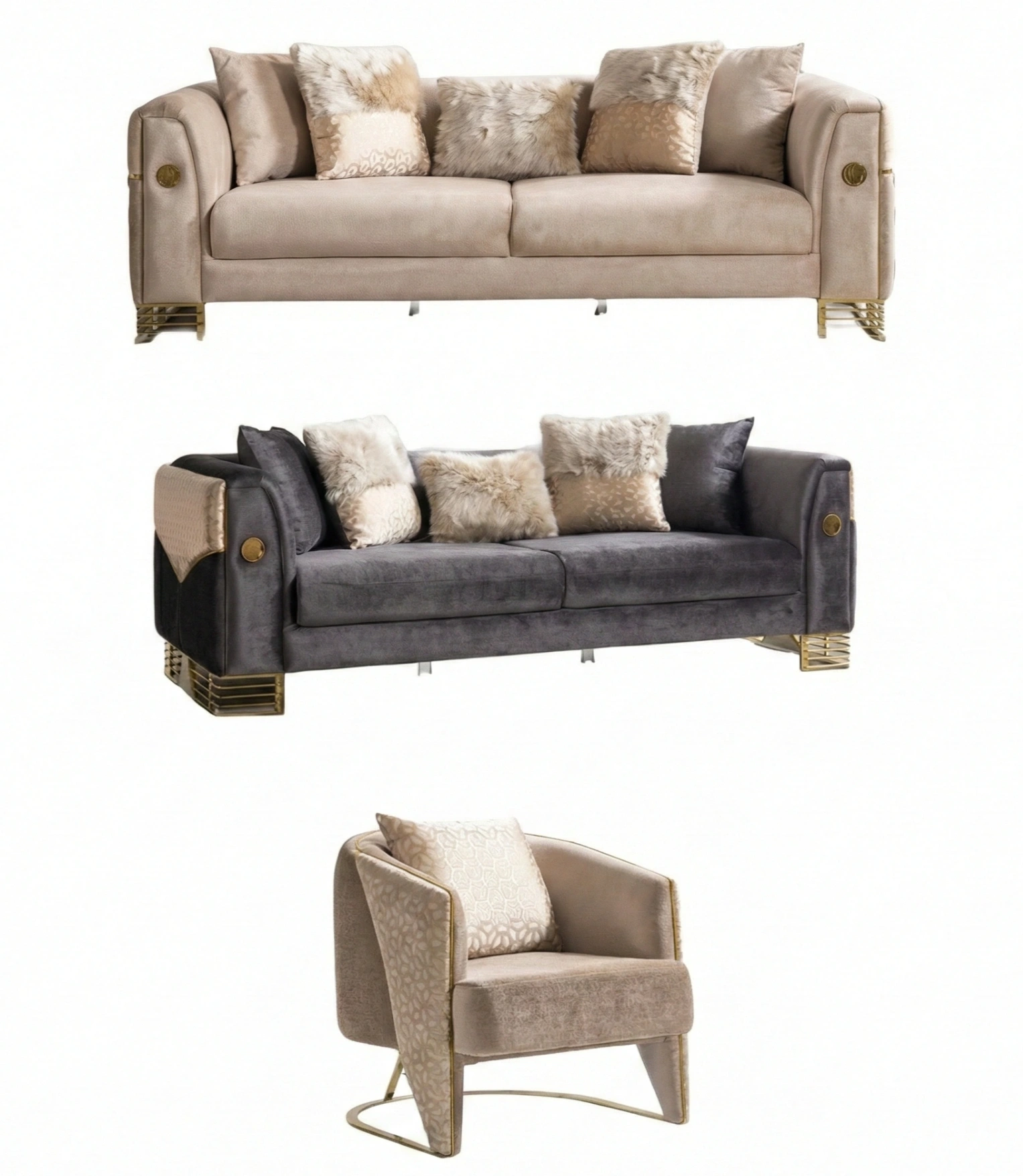 LuxiaSofaPremiumSofafromSofaTurkeyTurkishFurnitureEleganceTurkishLivingRoomSofasf 1 Luxia Sofa Set - Image 1