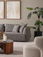 Experience the pinnacle of modern comfort with the Lyra Sofa Set. With its organic curves and highly durable fabric, it's designed for stylish European homes.