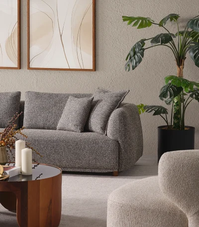 Experience the pinnacle of modern comfort with the Lyra Sofa Set. With its organic curves and highly durable fabric, it's designed for stylish European homes.