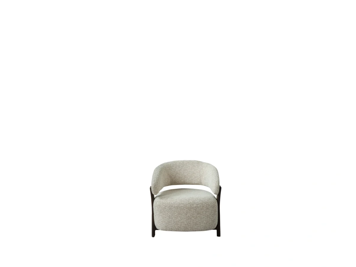 The Maya armchair adds elegance to your home with its organic curves and touch-sensitive fabric. It's designed for cozy corners or as a superior addition to your living room set.