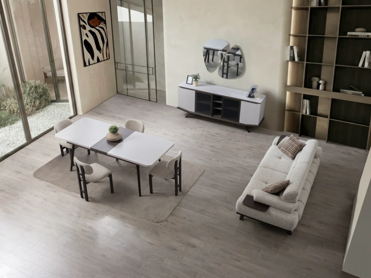 Experience the perfect blend of luxury and functionality with the Meira Sofa Set. Its elegant fabric is designed for the ultimate modern lifestyle.