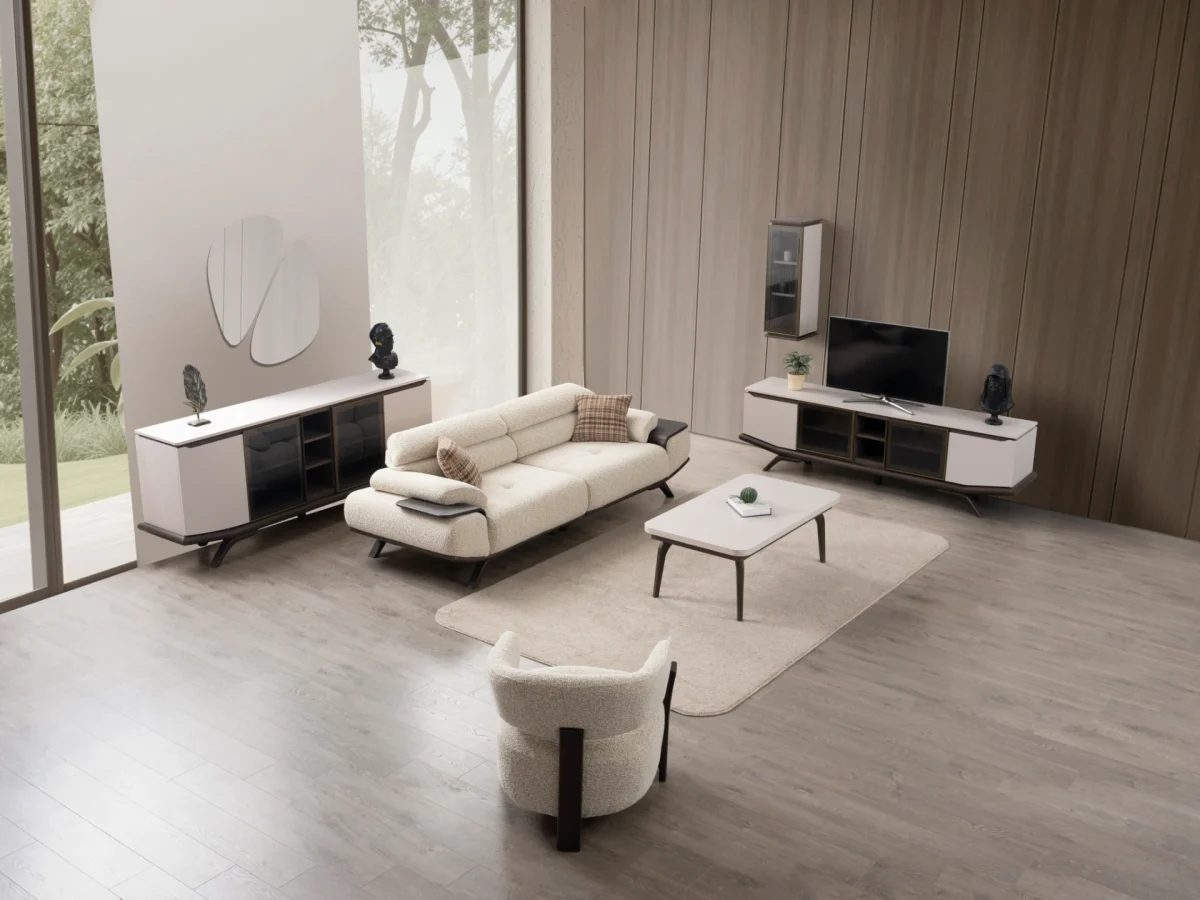 Experience the perfect blend of luxury and functionality with the Meira Sofa Set. Its elegant fabric is designed for the ultimate modern lifestyle.