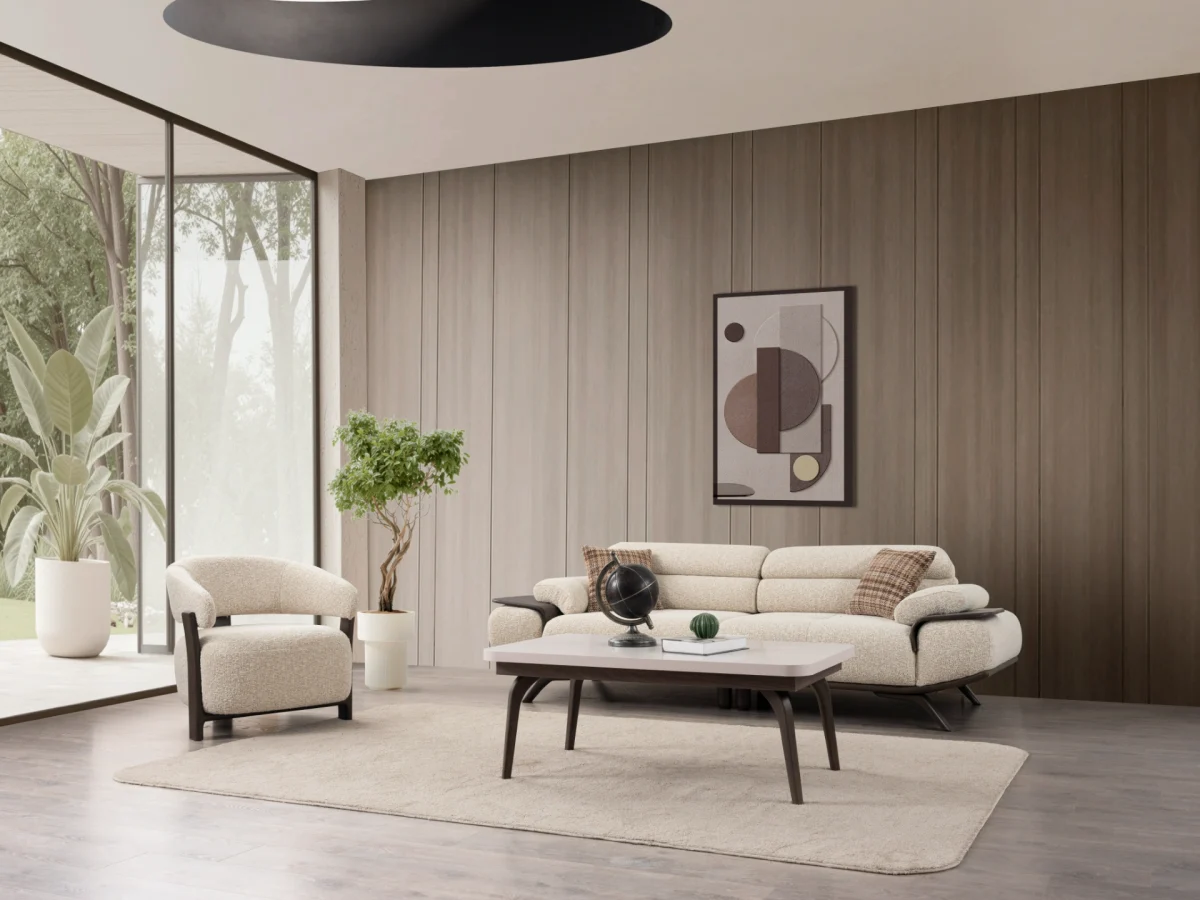 Experience the perfect blend of luxury and functionality with the Meira Sofa Set. Its elegant fabric is designed for the ultimate modern lifestyle.