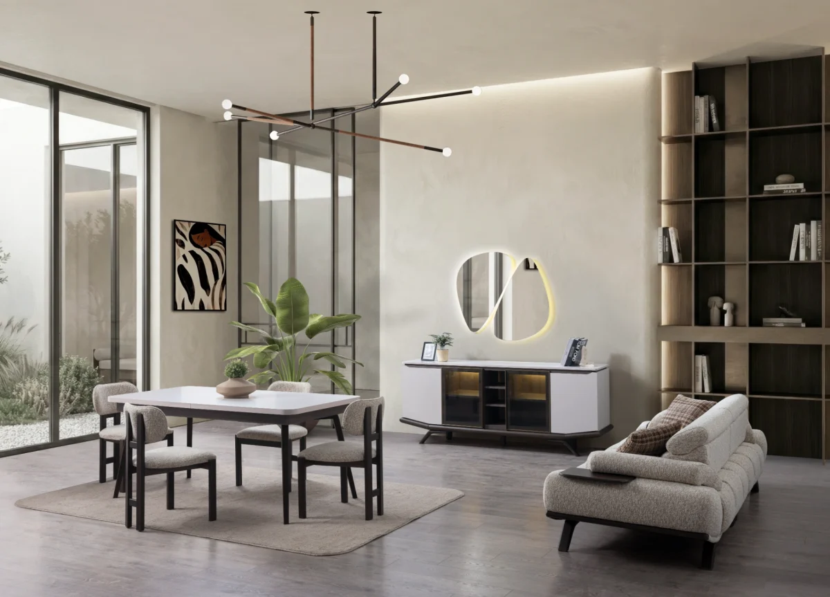 Experience the perfect blend of luxury and functionality with the Meira Sofa Set. Its elegant fabric is designed for the ultimate modern lifestyle.