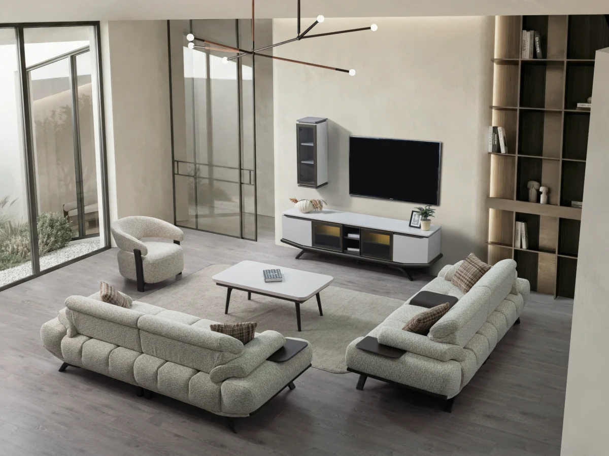 Experience the perfect blend of luxury and functionality with the Meira Sofa Set. Its elegant fabric is designed for the ultimate modern lifestyle.