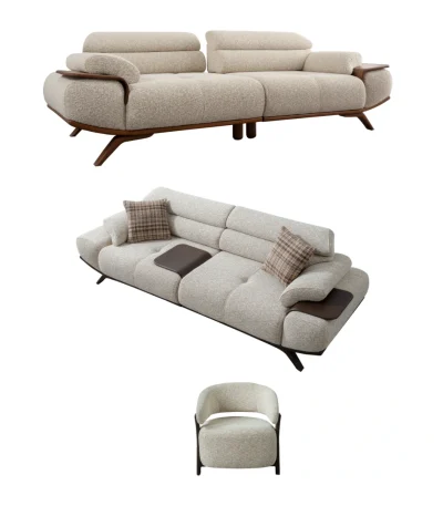 Experience the perfect blend of luxury and functionality with the Meira Sofa Set. Its elegant fabric is designed for the ultimate modern lifestyle.