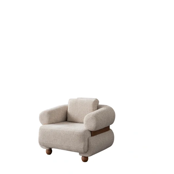 The Milan Armchair is a masterpiece of organic design with its soft upholstery and unique details. It offers a perfect blend of modern sculpture and comfort for any room.