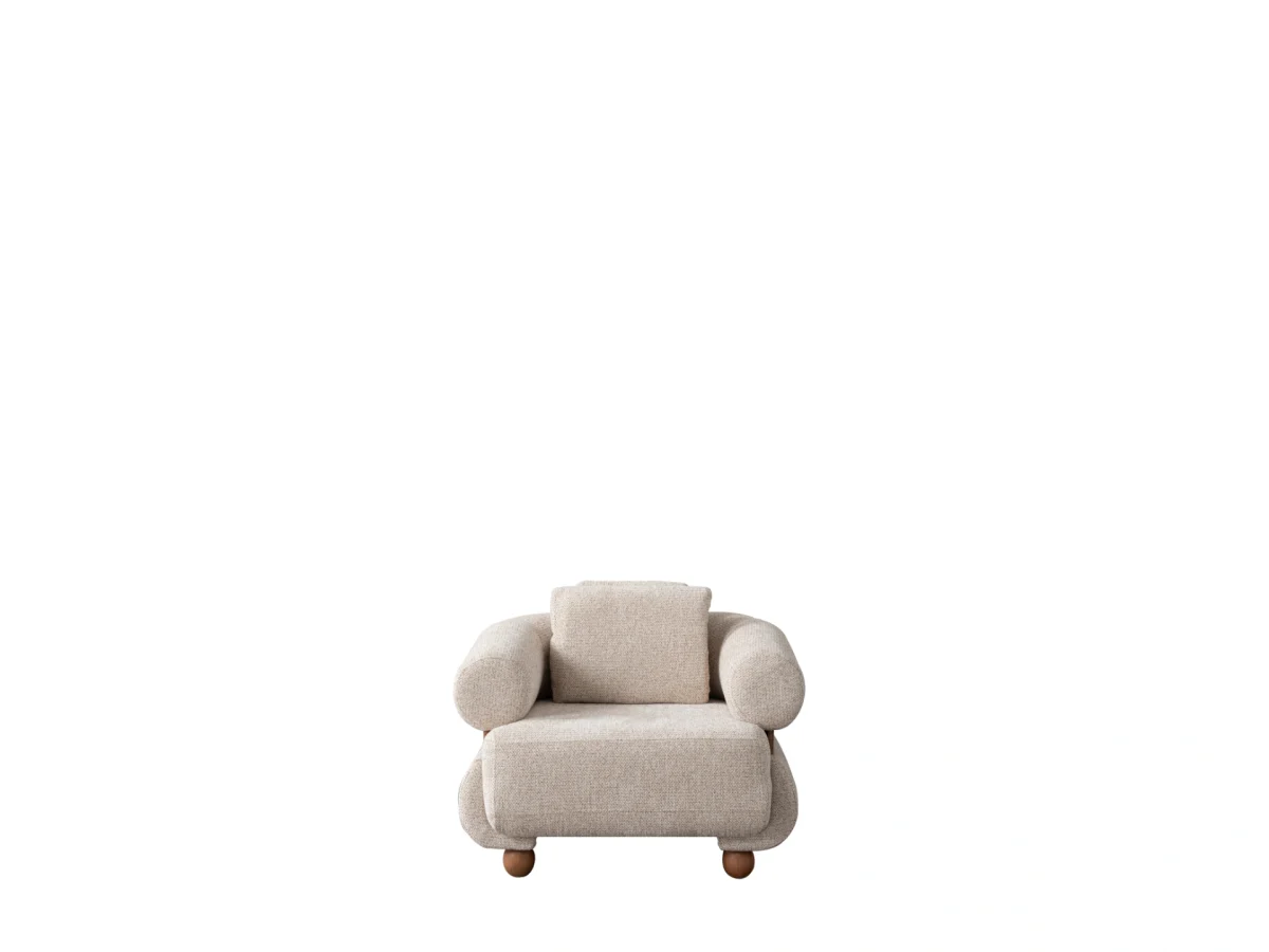 The Milan Armchair is a masterpiece of organic design with its soft upholstery and unique details. It offers a perfect blend of modern sculpture and comfort for any room.