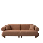The Milan Sofa is an expression of modern elegance and organic design. This unique sofa is meticulously crafted for contemporary European homes. The rich, tactile fabric adds warmth and a high-end feel to any living space.