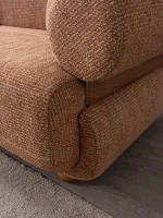 The Milan Sofa is an expression of modern elegance and organic design. This unique sofa is meticulously crafted for contemporary European homes. The rich, tactile fabric adds warmth and a high-end feel to any living space.