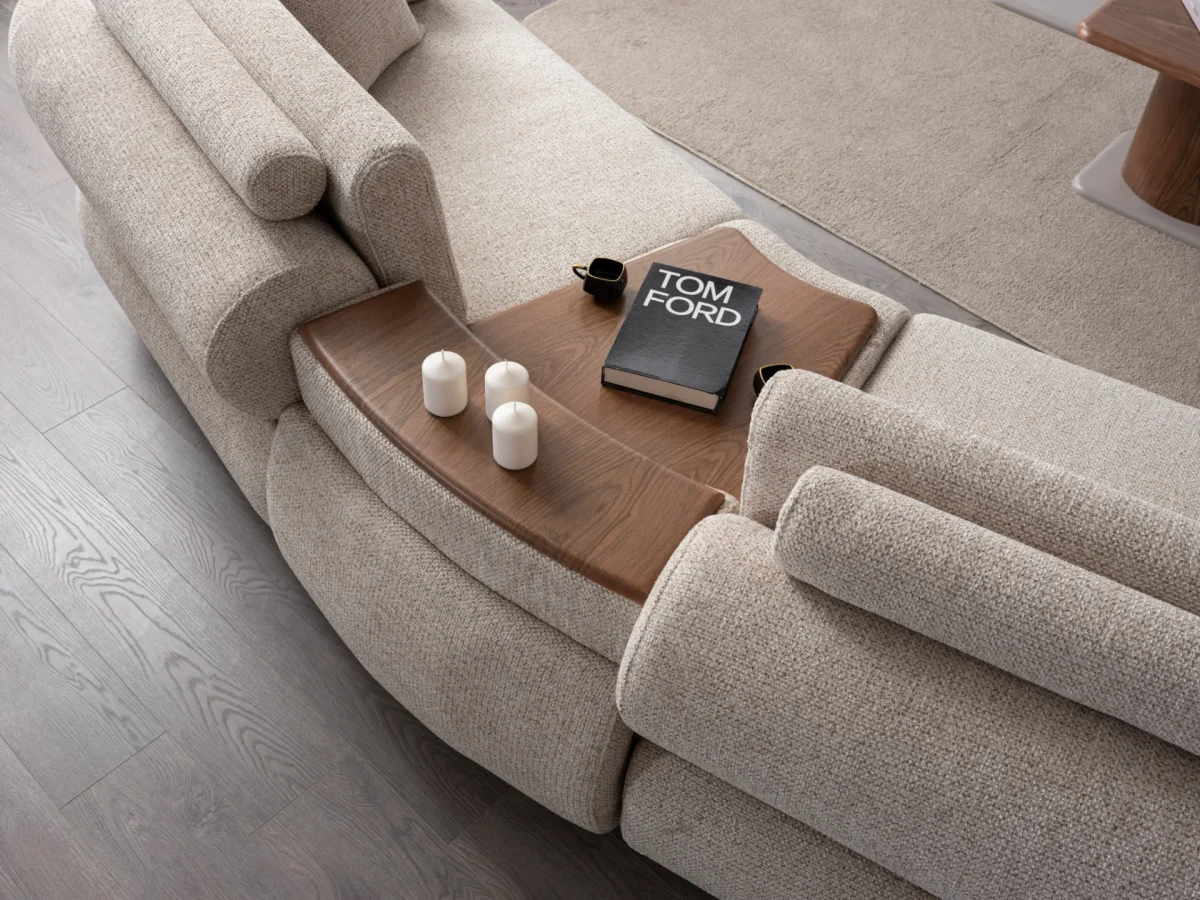 The Milan Sofa is an expression of modern elegance and organic design. This unique sofa is meticulously crafted for contemporary European homes. The rich, tactile fabric adds warmth and a high-end feel to any living space.