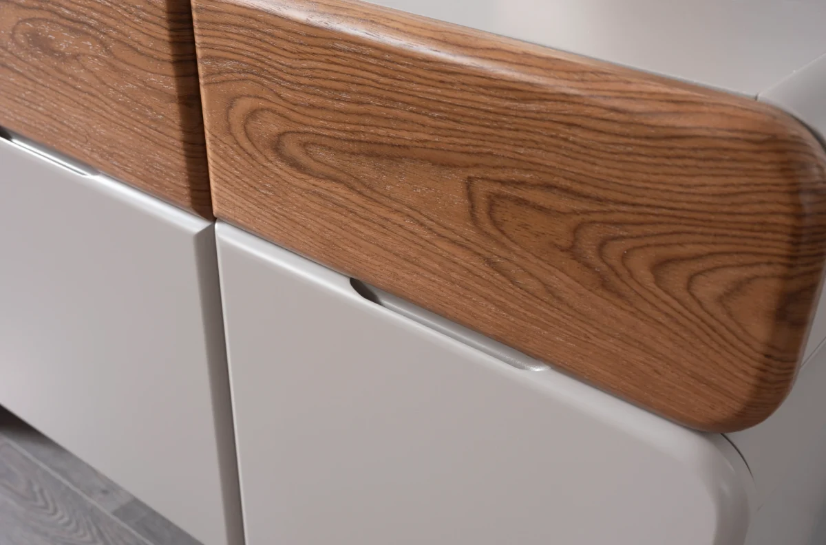 The Milan Modern TV Console Unit is designed for those who appreciate the beauty of contemporary minimalism. Reflecting the organic curves and refined materials found in the Milan collection, this piece serves as the perfect focal point for your living room.