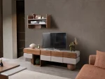 The Milan Modern TV Console Unit is designed for those who appreciate the beauty of contemporary minimalism. Reflecting the organic curves and refined materials found in the Milan collection, this piece serves as the perfect focal point for your living room.