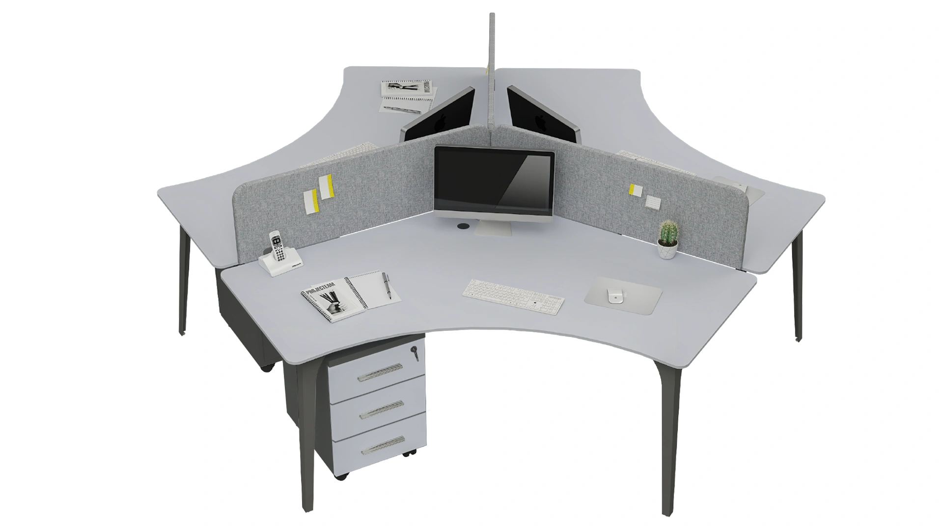 Nexus Triple Caisson Workstation Nexus Triple Caisson Workstation - Image 1