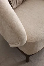 The Noa Armchair is a masterpiece of comfortable minimalism. With its soft-textured fabric and elegant base, it offers the perfect corner to relax.