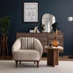 The Noa Armchair is a masterpiece of comfortable minimalism. With its soft-textured fabric and elegant base, it offers the perfect corner to relax.