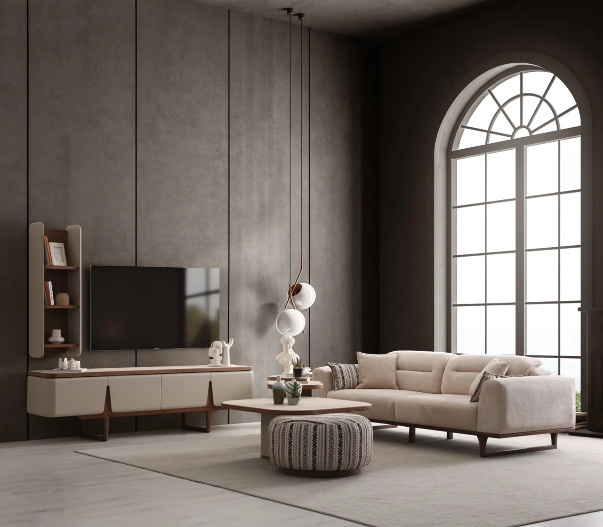 Elevate your living space with the Noa Sofa Set, a masterpiece of contemporary furniture design that balances bold aesthetics with cloud-like comfort.