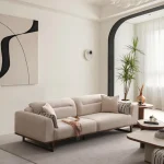 The Noa Sofa is a masterpiece of contemporary Turkish craftsmanship, designed exclusively for distinguished European homes. Its fluid, organic silhouette is upholstered in high-quality fabric that invites you to relax. This sofa is more than just a piece of furniture; it's a style statement that adds an airy, modern feel to any living space.