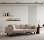 The Noa Sofa is a masterpiece of contemporary Turkish craftsmanship, designed exclusively for distinguished European homes. Its fluid, organic silhouette is upholstered in high-quality fabric that invites you to relax. This sofa is more than just a piece of furniture; it's a style statement that adds an airy, modern feel to any living space.