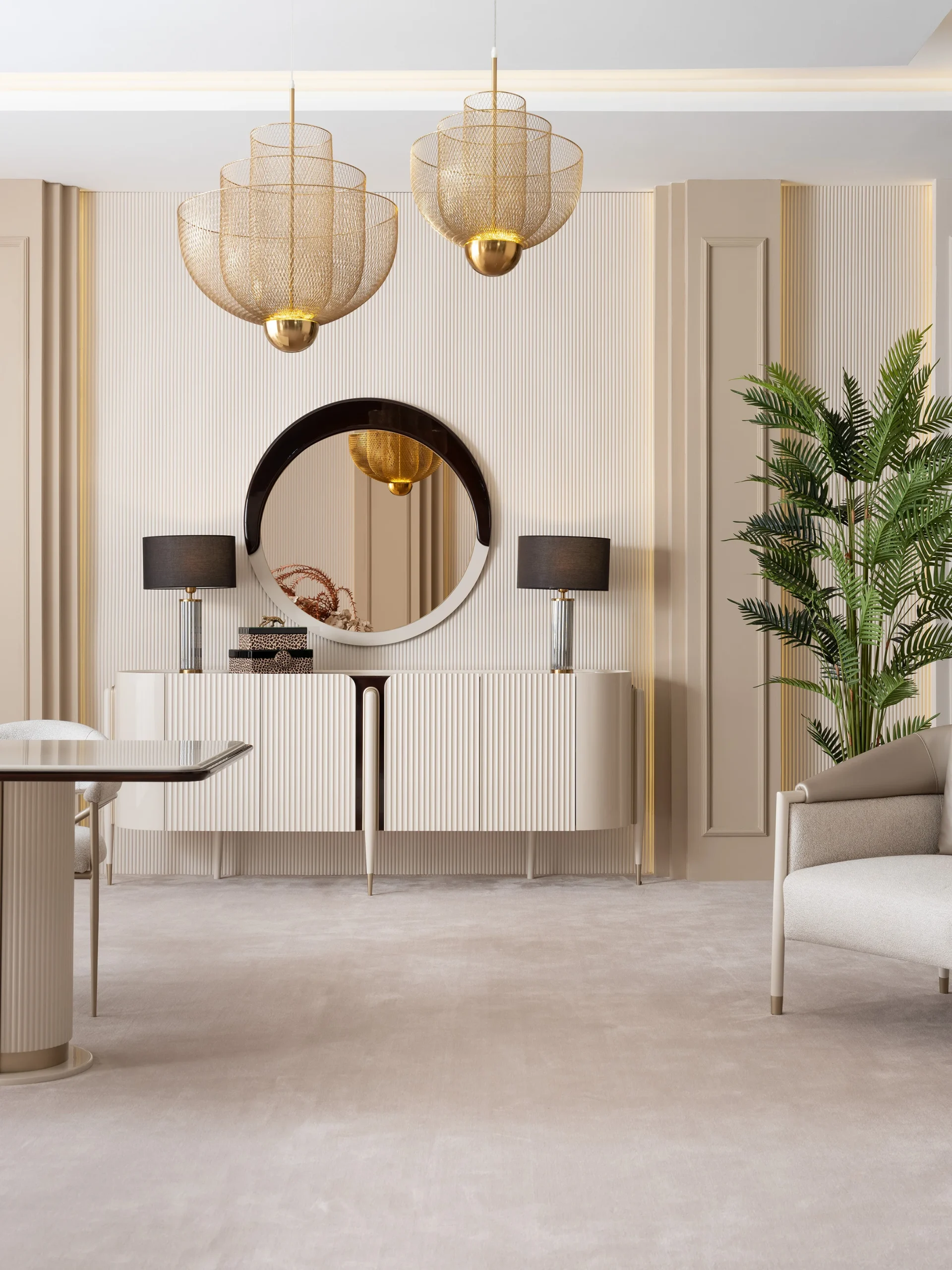 Novara Dining Set - Luxury Turkish dining chairs - Premium furniture 4 (2) Novara Sideboard/Console - Image 1