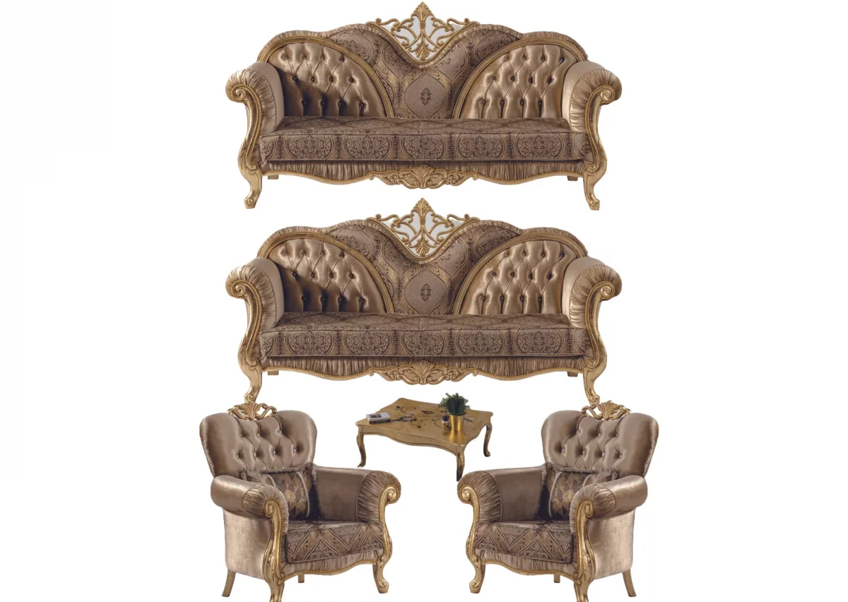 Pasha Luxury Classic Sofa Set Avantgarde