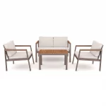 Paul Lounge Set 2 Seater Outdoor Balcony Cafe Restaurant Garden