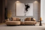 Tolia Chaise Corner Sofa – 3 Module (Wooden Middle Module) - Image 2