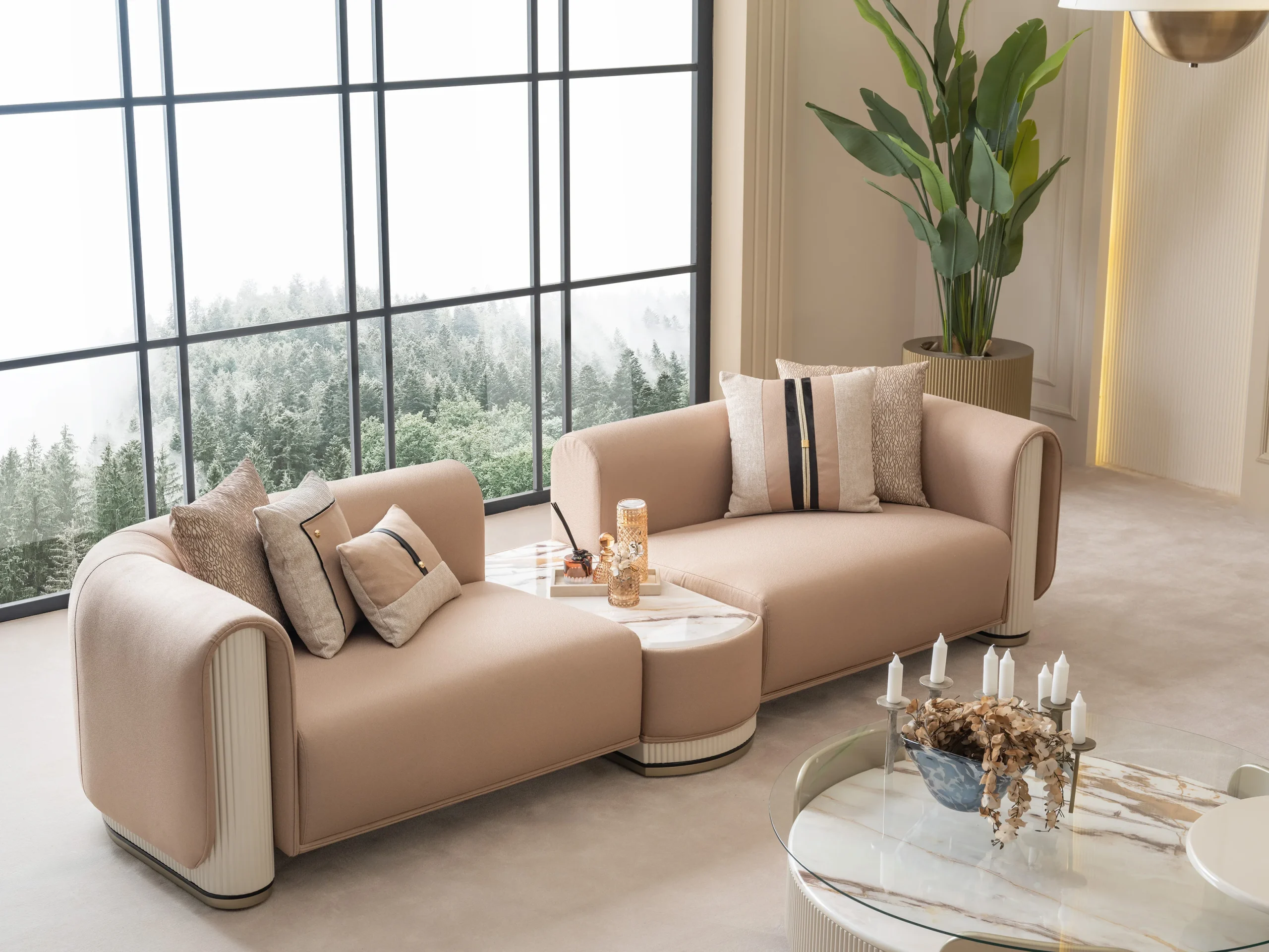Valenza Sofa - Luxury Sofa - Premium Turkish Living Room Couch Valenza Sofa (Middle Module) - Image 1