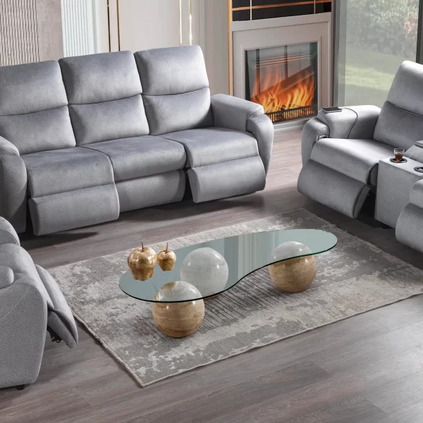 venus triple reclining sofa set