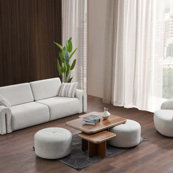 The Vogue Corner Sofa Set defines modern luxury with its soft fabric and sophisticated modular design. It's the perfect blend of comfort and high-end aesthetics for your home.