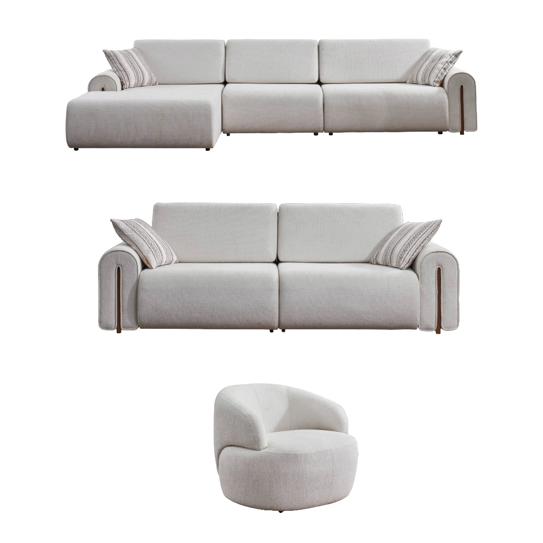 Vogue Corner Sofa Set SofaTurkey turkish furniture modern living room premium sectional designer couch f 1 Vogue Corner Sofa Set - Image 1