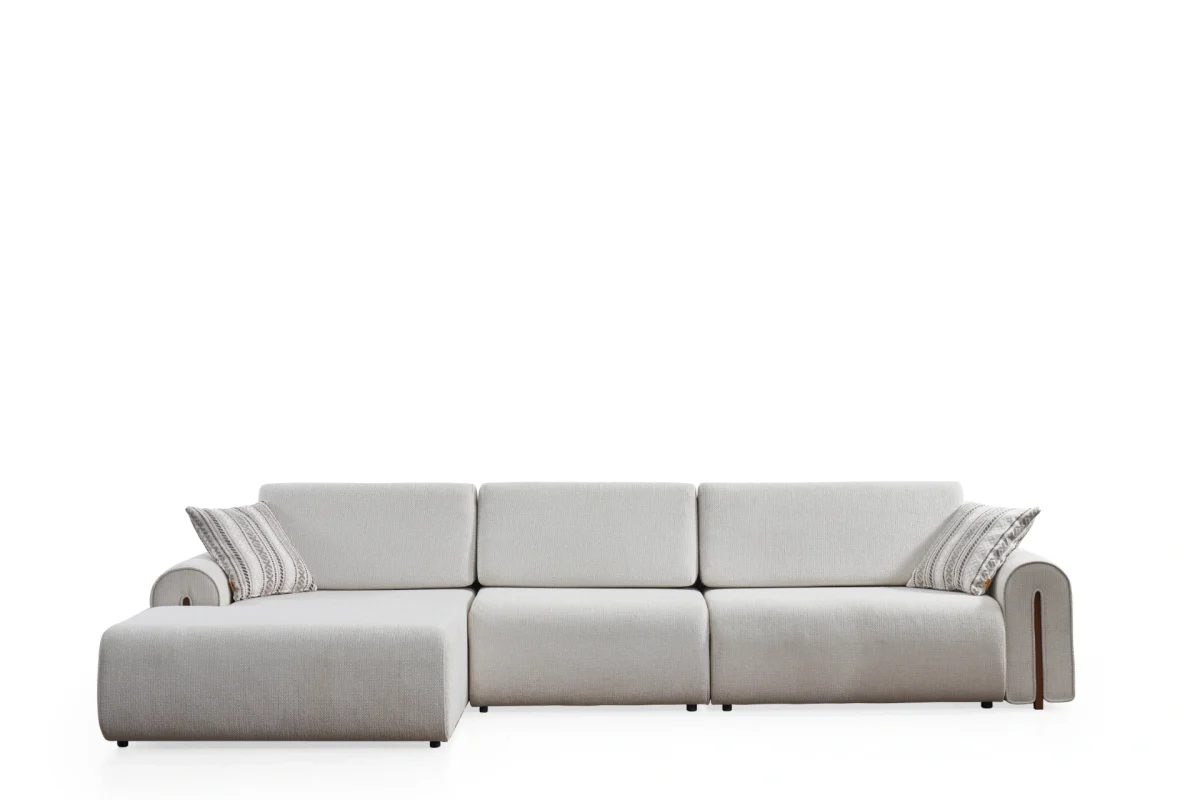 The Vogue Corner Sofa Set combines high-fashion aesthetics with ultimate seating comfort. With its trendy fabric and modular versatility, it creates the perfect focal point for modern European homes.