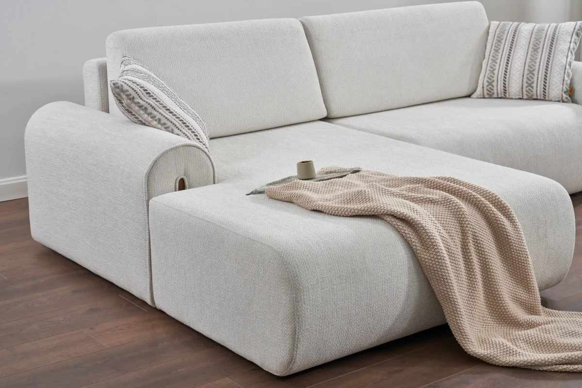 The Vogue Corner Sofa Set combines high-fashion aesthetics with ultimate seating comfort. With its trendy fabric and modular versatility, it creates the perfect focal point for modern European homes.