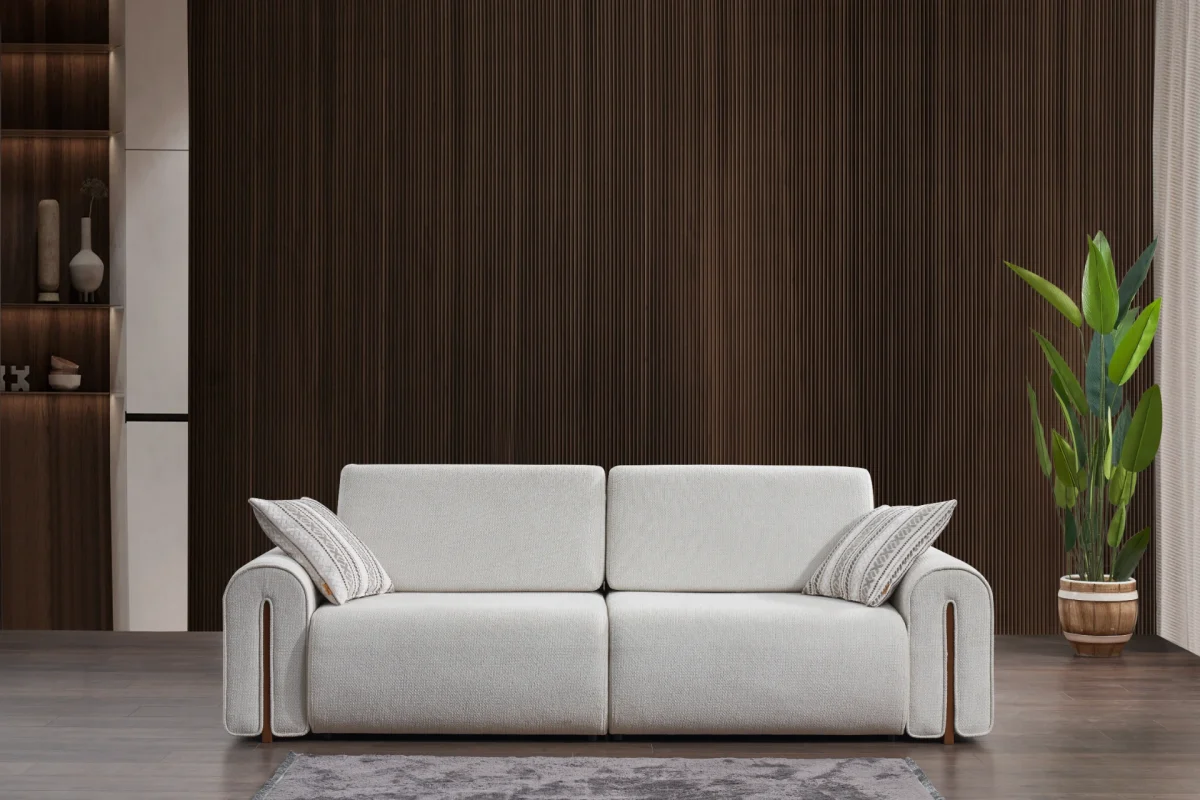 The Vogue Sofa brings runway chic to your living room. With its premium fabric and modular design, it offers the perfect blend of modern style and deep seating comfort.