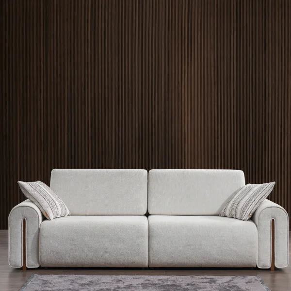 The Vogue Sofa brings runway chic to your living room. With its premium fabric and modular design, it offers the perfect blend of modern style and deep seating comfort.