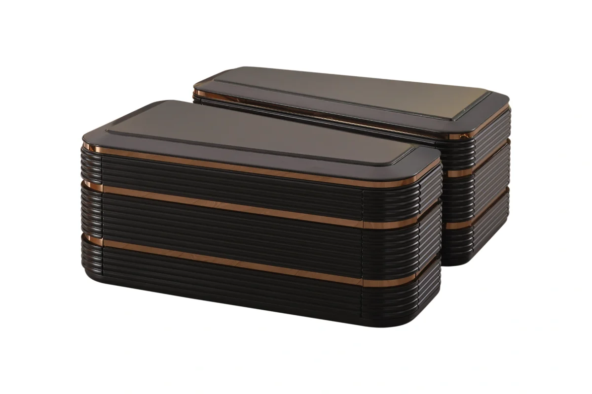 The Zenith Middle Table combines avant-garde aesthetics with functional luxury. Its unique layered, ribbed design and elegant details make it a bold statement piece for modern interiors.