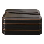 The Zenith Middle Table combines avant-garde aesthetics with functional luxury. Its unique layered, ribbed design and elegant details make it a bold statement piece for modern interiors.