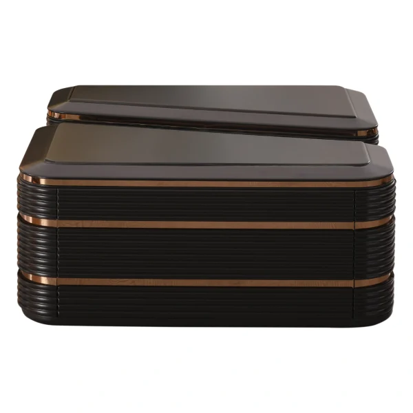 The Zenith Middle Table combines avant-garde aesthetics with functional luxury. Its unique layered, ribbed design and elegant details make it a bold statement piece for modern interiors.