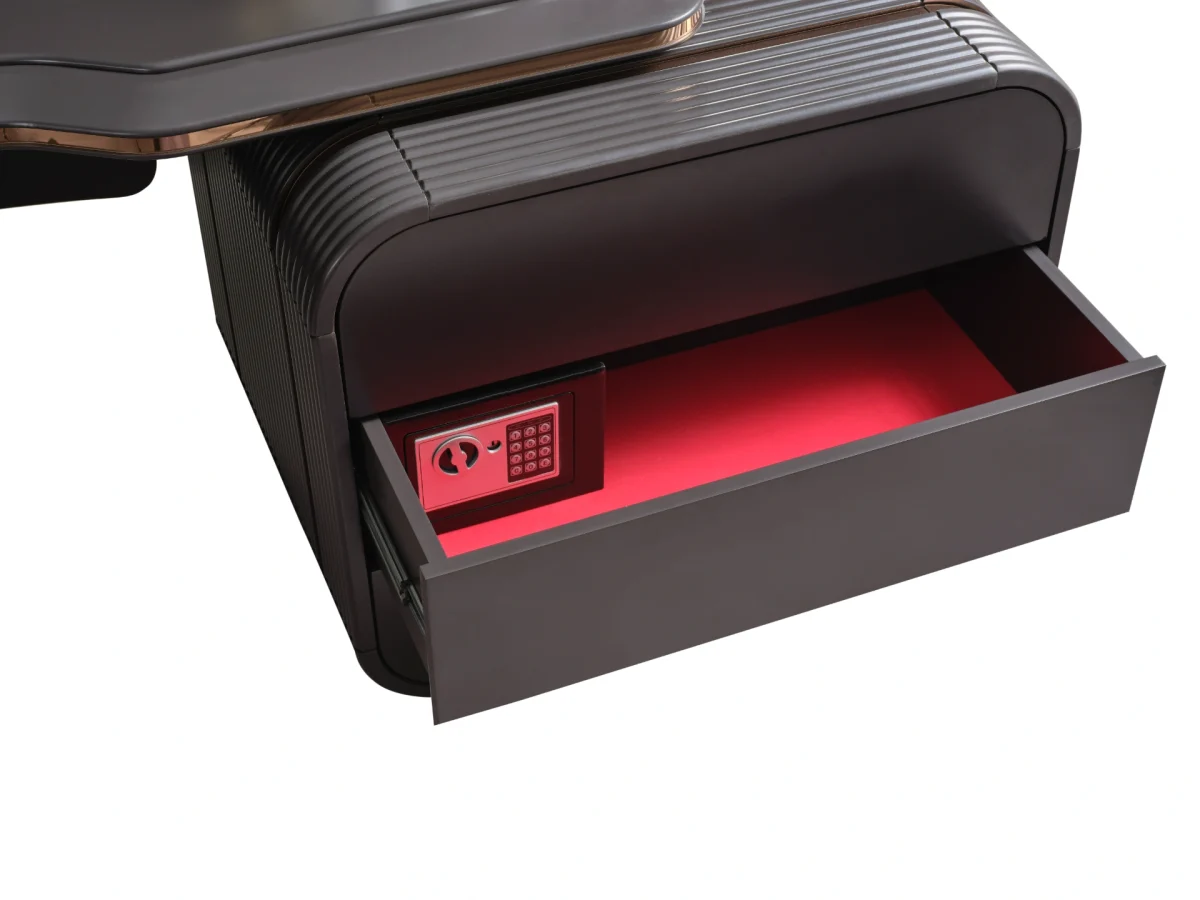 Make a strong impression with the Zenith Office Desk. A masterpiece of modern design, offering a magnificent workspace for visionary leaders.