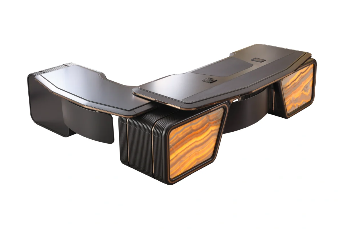 Make a strong impression with the Zenith Office Desk. A masterpiece of modern design, offering a magnificent workspace for visionary leaders.