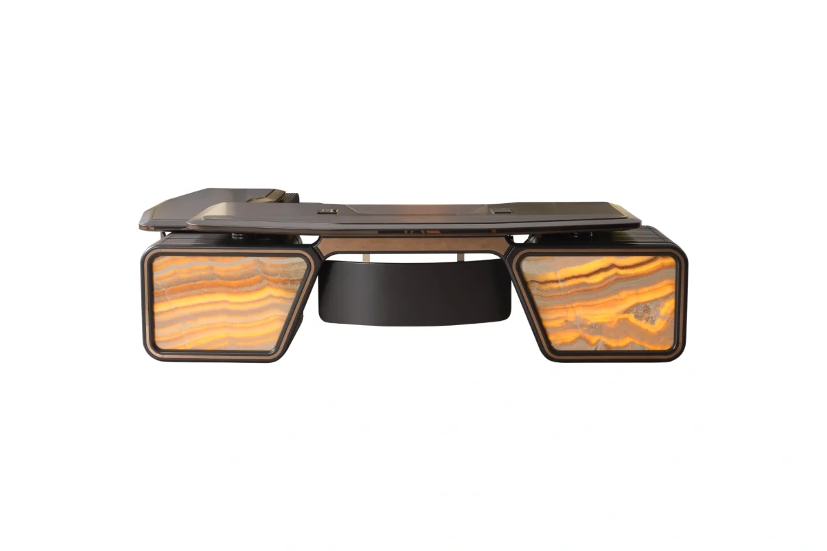 Make a strong impression with the Zenith Office Desk. A masterpiece of modern design, offering a magnificent workspace for visionary leaders.